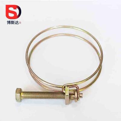 China Steel Wire Stainless Steel Round Staples Double Wire Hose Clamps for sale