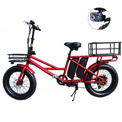 China High Quality Aluminum Alloy Disc Brake Cargo Electric Bike 1000W For Sand for sale