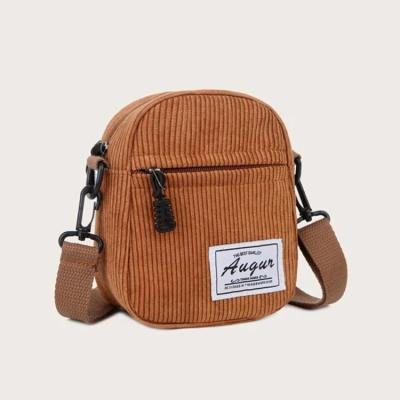 China 2022 New High Quality Custom Logo Lady Mini Brown Corduroy Personal Single Shoulder Bag for sale