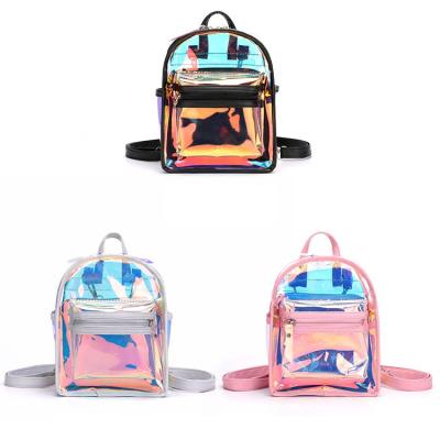 China Custom Clear Summer Waterproof Beach Backpack Student PVC Transparent School Bag for sale