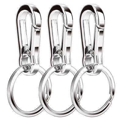 China Stainless Steel ISO Certified Key Ring Custom Car Clip Buckle Mountaineering Manufacturer Metal Key Chain for sale