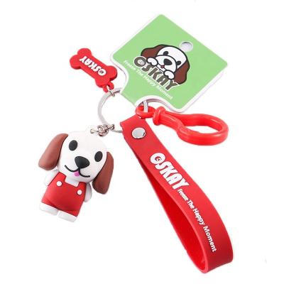 China Rewards Custom Design Cute 3D Metal Car Key Bag Pendant Bag Accessory Silicone Doll Gift Bag School PVC Key Chain for sale