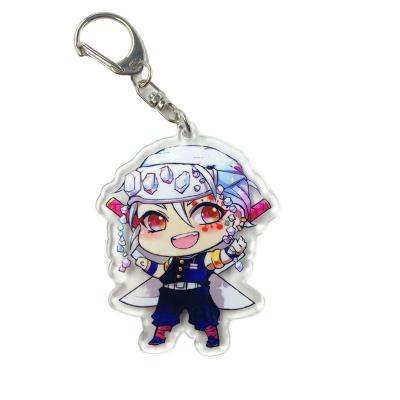 China Promotion Gift Anime Masks Pencil Motel Pendant Fashion Double Sided Ghosts Destroy Custom Acrylic Key Chain Blade Wholesale for sale