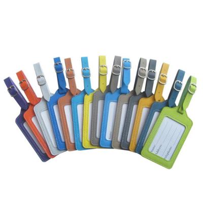 China Xieyuan Wholesale Customized Luggage PU Leather Luggage Tags High Quality Running Color Tags Eco-Friendly for sale