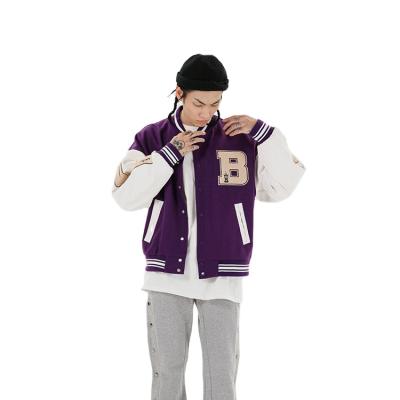 China High Quality QUICK DRY Letterman Jacket Men Sports Baseball Jackets Fashion Design Letters Embroidery Jacket for sale