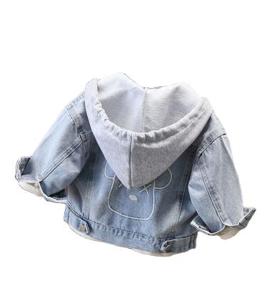 China high quality professional soft comfortable Anti-wrinkle kids clothing love jacket kids denim jacket for girl for sale