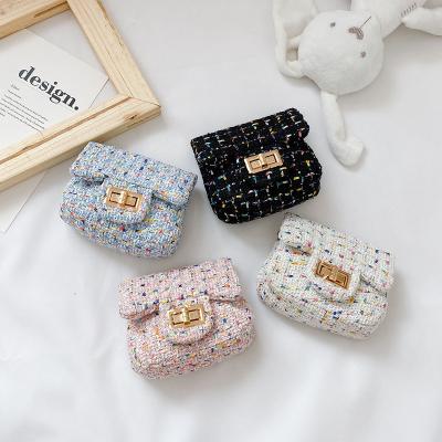 China Multifunctional Fashion Woven Coin Purse Wallet Handbag Kids Girls Mini Shoulder Bags Lovely for sale