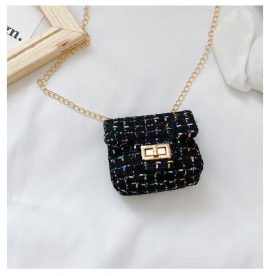 China Portable Fashion Woven Coin Purse Wallet Handbag Kids Girls Mini Shoulder Bags Lovely for sale