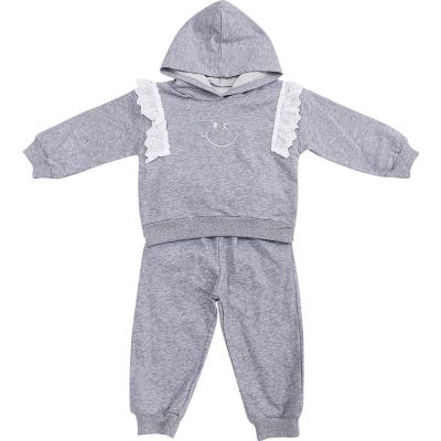 China High Quality Hip Hop Kids Fall Winter Clothes Baby Hoodie Jogger 2 Pieces Clothing Set Girl Children for sale