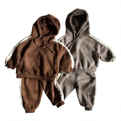 China High Quality Hip Hop Kids Fall Winter Clothes Baby Hooded Walker Kids Boy Girl Clothing Set for sale