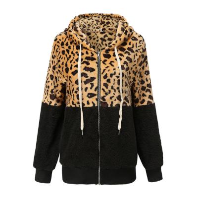 China Custom Made Breathable Leopard Logo Embroidered Zipper Hoodie Loose Hoodies Long Sleeve Oversized Hoodies for sale