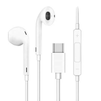 China Perfect healthy factory wholesale mobile type high quality cable type-c plug in-ear earphone earbuds with MIC for ipad pro/xiaomi/Huawei for sale