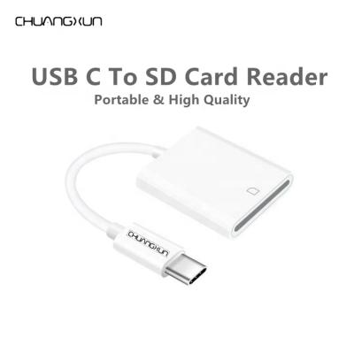 China Amazon Hot Sale Portable USB C Memory Card Reader OTG Type C Card Reader Phone SD Card Adapter Digital Photo Viewer For Samsung Macbook for sale