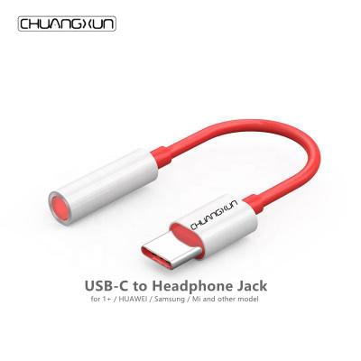 China NEW ORIGINAL mobile phone usb c to 3.5mm earphone jack adapter type audio cable for oneplus pro note 10/mate 30pro/Pixel 3/3 XL/2/2XL i protection for sale