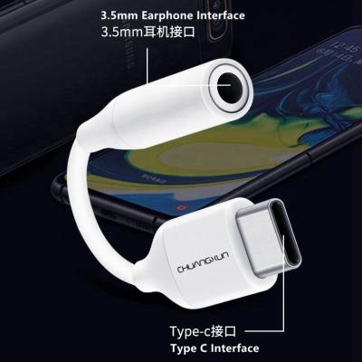 China NEW ORIGINAL mobile phone type c to 3.5mm audio jack earphone adapter cable for protection of Sam sung note 10/mate 30pro/Pixel 3/3 XL/2/2XL /i pro for sale