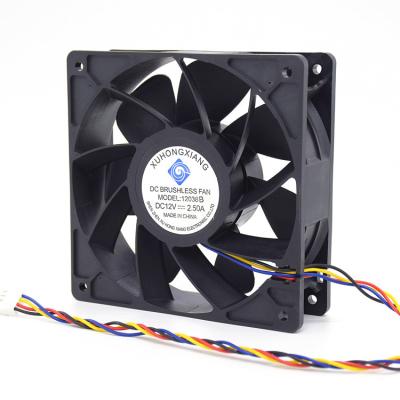 China Replacement 4pin High Speed ​​Axial Connector Fan 12038 6000RPM 12V 2.7A PBT DC 120x120x38 Axial Fans for sale