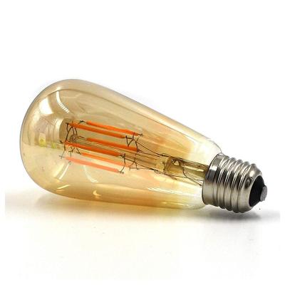 China Amber ST64 Led CHRISTMAS LAMP LED Bulb Vintage Filament Led Lamp 110V ST64 8W E27 AMERICA for sale