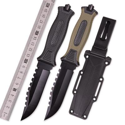 China Custom Made Military Tactical OEM Style New Army Combat Knife Fixed Blade Steel Camping Survival Knives With Impact Cone Kydex Sheath for sale