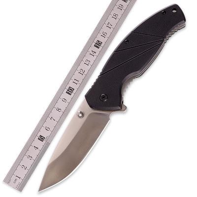 China KJDG73 Anti Slip Assisted Aperture G-10 Handle Backing Auxiliary Aperture Closing Military Tactical Folding Pocket Knife for sale