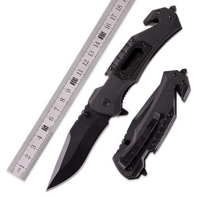 China KJDG75 Multi Function Military Tactical Combination Outdoor Survival Folding Knife With Window Broken Bottle Opener for sale