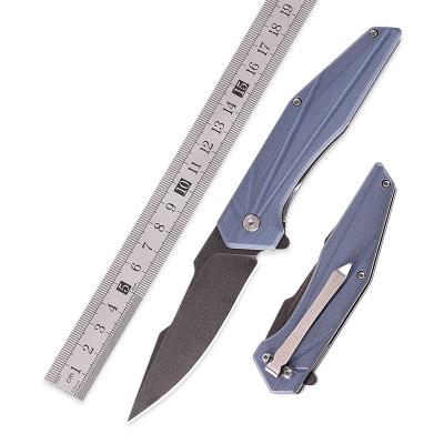 China Fashion Design Pocket Folding Knife Stylish Green Blade Group of Ten Blade Self-Defense Survival Blackening Knife for sale