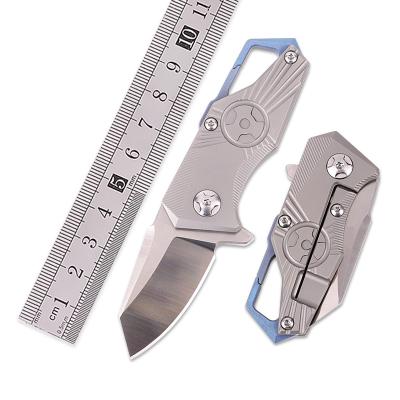 China S35VN Sharp High End High End Powder Knife Self Defense EDC Folding Mini Small Titanium Knives Steel Main Pocket With Bottle Opener Impact Cone for sale