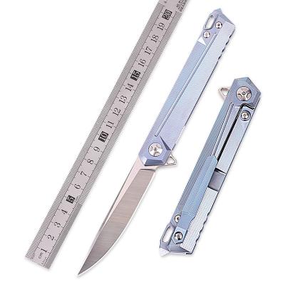 China High End S35VN Titanium Knife CNC Alloy Handle Folding Pocket Knife Powder Survival Steel Tactical Army Self Defense Blade Military Knife for sale