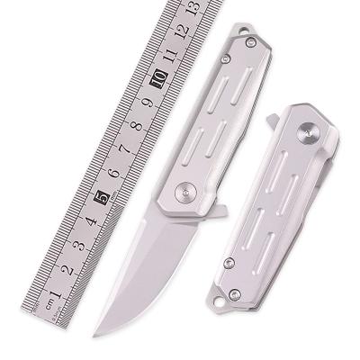 China Wholesale D2 Small Strong Mini Key Knife Portable EDC Folding Pocket Steel Self Defense Key Chain Knives for sale