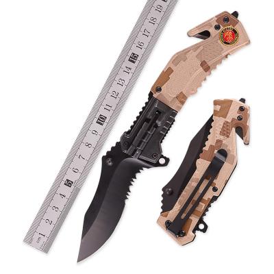 China Multifunctional Survival Outdoor Army Knifes/Flashlights/Rope Cutters Camouflage Military Knife with Flashlight Rope Cutter for sale