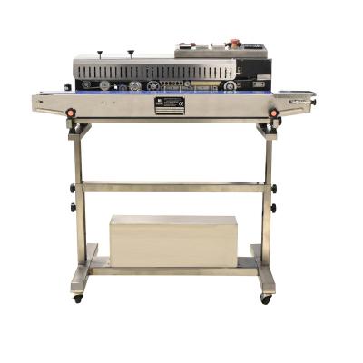 China FRD1000NV/S Vertical Food Vacuum Nitrogen Sealing Machine , Continuous Solid Ink Roller Food Strip Sealer for sale