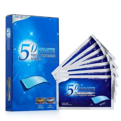 China Teeth Whitening OEM Teeth Dental Care Bleaching Strips 5D Teeth Whitening Strips Teeth Sensitive Spot for sale