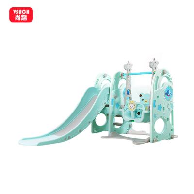 China New Design Multifunctional Plastic Home Indoor Kids Use Slide and Plastic Swing Set for sale