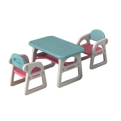 China Durable Kids Study Table Chair Ergonomic Plastic Children Marking / Picnic / Study Desk for sale