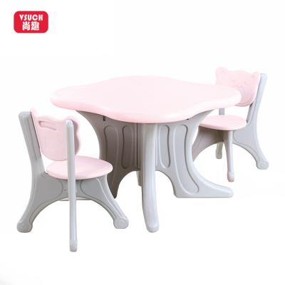 China Kids Kindergarten Plastic Baby Cartoon Tables And Chairs for sale