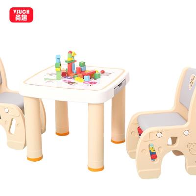 China Plastic Baby Adjustable Comfortable Kids Kindergarten Plastic Chairs And Tables for sale