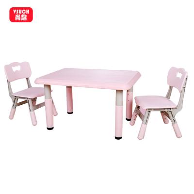 China Ergonomic Design Adjustable Plastic ChildrenTable and Chair Set for sale