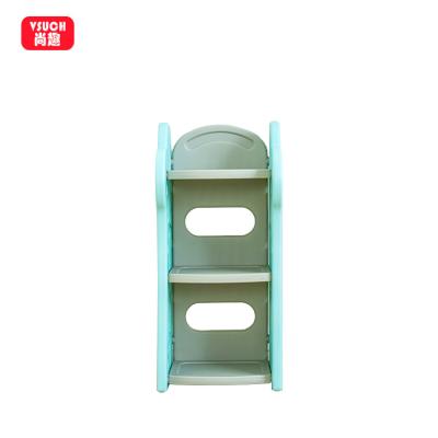 China Durable Toy Storage Cabinet Shelf Of Quality Plastic Secured By Plastic Non-slip Safety for sale