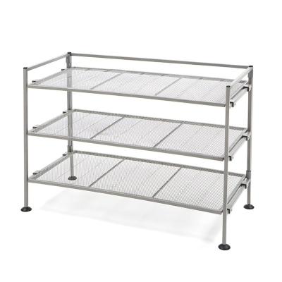 China (Size)Adjustable Modern Industrial Wrought Iron Shoe Storage Rack Household Shoe Rack for sale