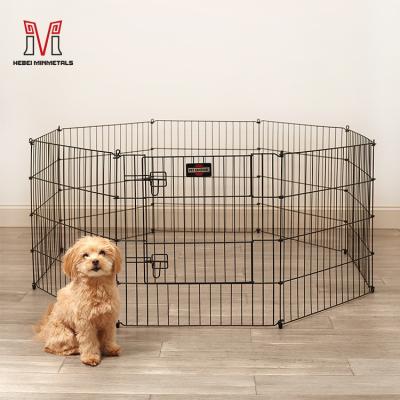 China Breathable Crate Outdoor Barrier Metal Wire Dog Kennel Exercise Cage Folding Pet Puppy Play Pen for sale