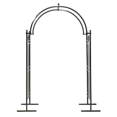 China Easily Assembled Exterior Welding Powder Coated Wrought Metal Garden Rose Arch Arbors for sale