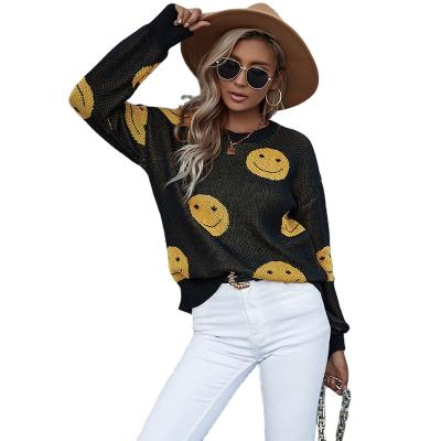 China 2022 Amazon Wholesale Women's Clothing Store Wholesale Women's Boutique Clothing Knitted Sweater Long Sleeve Knitted Sweater Crewneck Sweater for sale