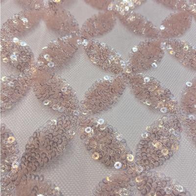 China Other 2021 high quality heavy beaded wedding sequin laces fabrics for women bridal dresses lace up wholesale online for sale