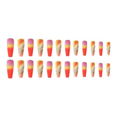 China Salon 3D Effect Nail Art Design False Nail Tips Back Stick Press On Nail Tips Artificial Nails for sale