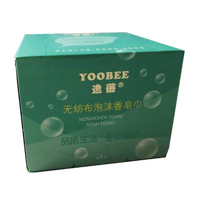 China Dispoable 2021 Convenient Peel Friendly Disposable Nonwoven Soap Sheets Paper For Oil Control for sale