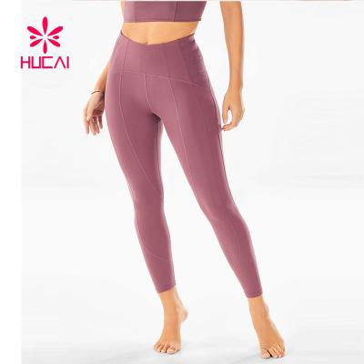 China New Trending Running Yoga Leggings High Waist Antibacterial Custom Gym Fitness Pants Workout High Yoga Pants for sale