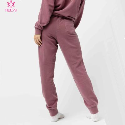 China Breathable Custom Pink Workout Yoga Sweatpants Drawstring Women Joggers With Pockets for sale