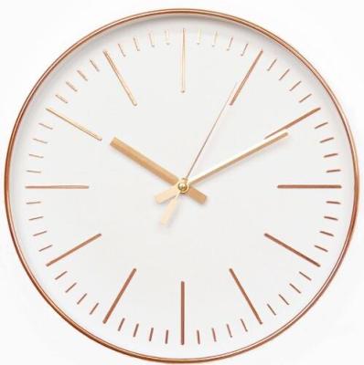 China Personalized Customization 30cm Chrome Gold Elegant Wall Clock for sale