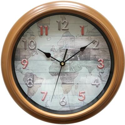 China 12Inch Style Antique Plastic Silent Wall Clock Frames Wall Clock Manufactures for sale