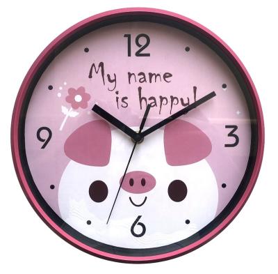 China Amazon Best Selling Novelty 10Inch Cartoon Wall Hanging Clock Plastic Wall Clock for sale