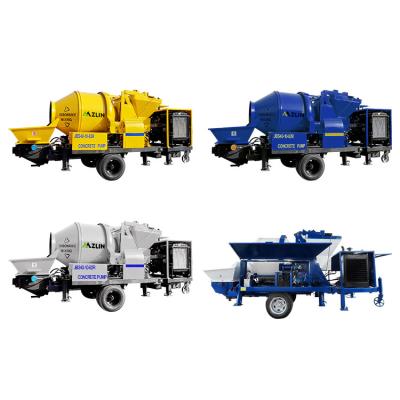 China Construction material stores prepare mini price cement pump and mixer truck diesel light hydraulic portable mobile concrete mixer with pump for sale for sale